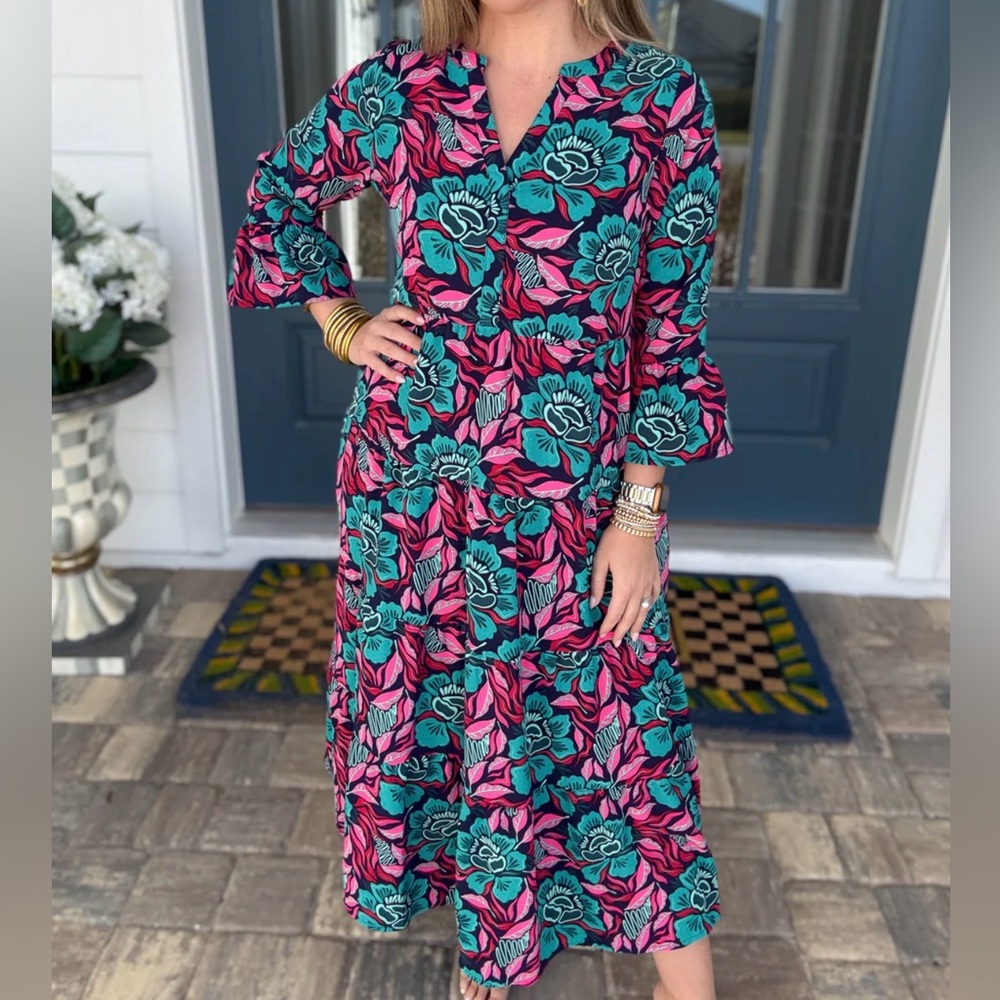 Floral Pink and Blue Women's Lovestruck Dress